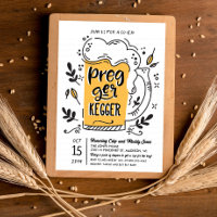 Convite de Chá de Bebê Cerveja Pregger Kegger