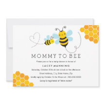 Convite de Chá de Bebê Chevron Mommy To Bee