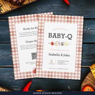 Convite de Chá de Bebê Churrasco Baby Q Tudo em Um