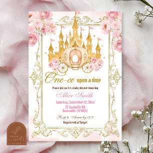 Convite de Chá de Bebê da Princesa Rosa