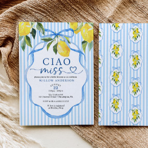 Convite de Chá de Bebê da Srta. Preppy Citrus Ciao