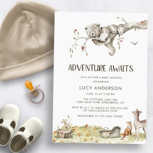 Convite de Chá de Bebê de Aventura