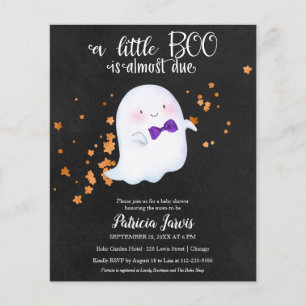 Convite de Chá de Bebê de Halloween com Orçamento 