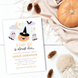 Convite de Chá de Bebê de Halloween Cute Little Bo