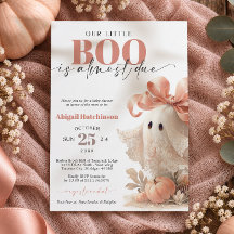 Convite de Chá de Bebê de Halloween Fantasma de Re