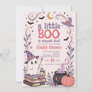Convite de Chá de Bebê de Halloween Little Boo