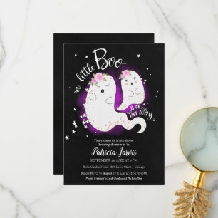 Convite de Chá de Bebê de Halloween: Um Pequeno Bo