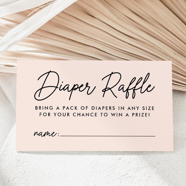 Convite de Chá de Bebê Diaper Raffle com Letra em  (Criador carregado)
