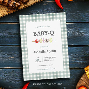 Convite de Chá de Bebê do Casal Green BabyQ