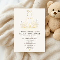 Convite de Chá de Bebê do Patinho Bobo do Livro de