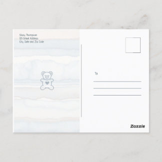 Convite de Chá de Bebê do Ursinho Aconchegante Cas