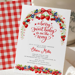 Convite de Chá de Bebê Doce como Frutas