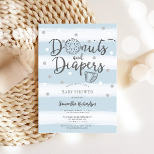 Convite de Chá de Bebê Donuts & Fraldas
