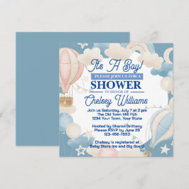 Convite de Chá de Bebê É Menino