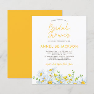 Convite de chá de bebê econômico com flores rústic