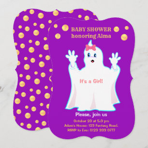 Convite de Chá de Bebê Fantasma Adorável