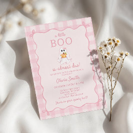 Convite de Chá de Bebê Fantasma Menina Little Boo
