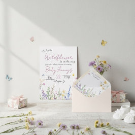 Convite de chá de bebê Flor Silvestre