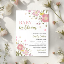 Convite de Chá de Bebê Floral Baby in Bloom