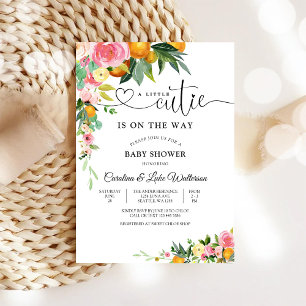 Convite de Chá de Bebê Floral Little Cutie