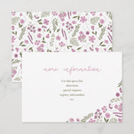 convite de chá de bebê floral silvestre - roxo