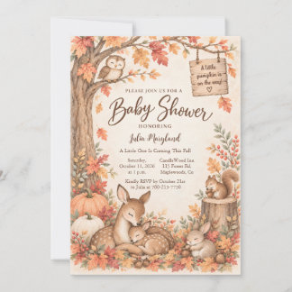 Convite de Chá de Bebê Floresta – Bebê Veado