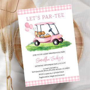 Convite de Chá de Bebê Golf Let's Par-tee