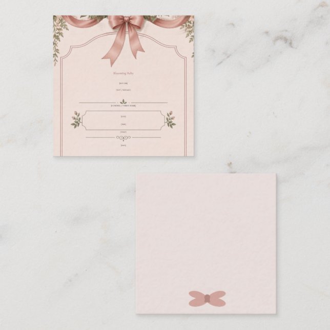 Convite de Chá de Bebê Jardim com Arco Floral (Frente/Verso)