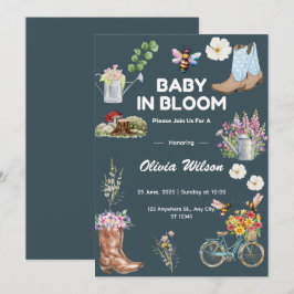 Convite de Chá de Bebê Jardim Floral
