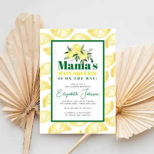 Convite de Chá de Bebê Lemon Mama's Main Squeeze