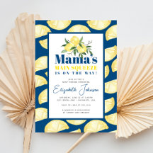 Convite de Chá de Bebê Lemon Mama's Main Squeeze