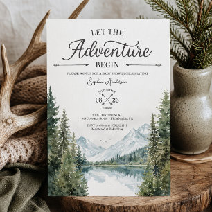 Convite de Chá de Bebê Let The Adventure Begin