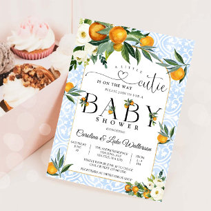 Convite de Chá de Bebê Little Cutie Citrus