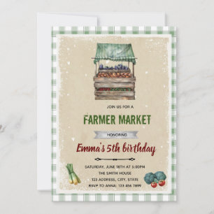 Convite de chá de bebê Localmente Cultivado