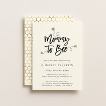 Convite de Chá de Bebê Mamãe Abelha