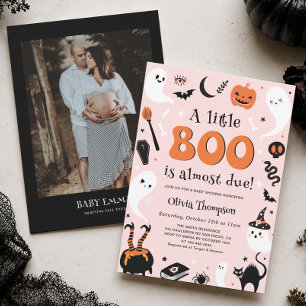 Convite de Chá de Bebê Menina de Halloween Um Pequ