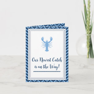 Convite de chá de bebê Náutico Blue Lobster Baby S