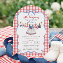 Convite de Chá de Bebê para uma Garotinha American