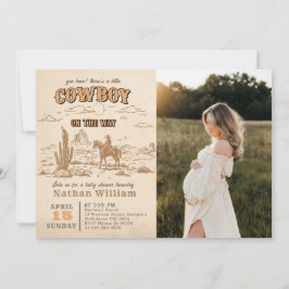 Convite de Chá de Bebê Rodeio Vintage Western