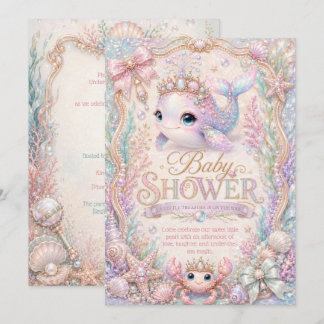 Convite de Chá de Bebê Sea You Soon Baby | Pérolas