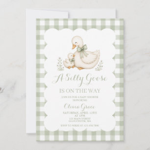 Convite de Chá de Bebê Silly Goose Vintage Daisy