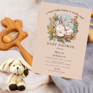 Convite de Chá de Bebê Slumber Bunny 