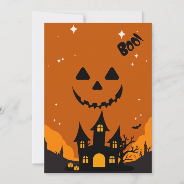Convite de Chá de Bebê Temático de Halloween (Frente)
