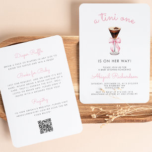 Convite de Chá de Bebê Tini One Espresso Martini Q