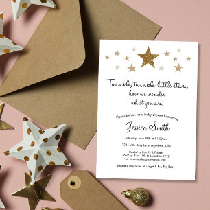 Convite de Chá de Bebê Twinke Twinkle Little Star