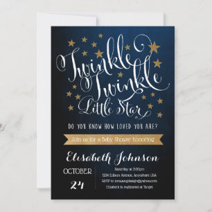 Convite de Chá de Bebê Twinkle Twinkle Little Star