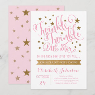 Convite de Chá de Bebê Twinkle Twinkle Little Star