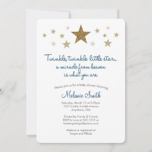 Convite de Chá de Bebê Twinkle Twinkle Little Star