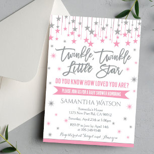 Convite de Chá de Bebê Twinkle Twinkle Little Star
