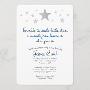 Convite de Chá de Bebê Twinkle Twinkle Little Star
